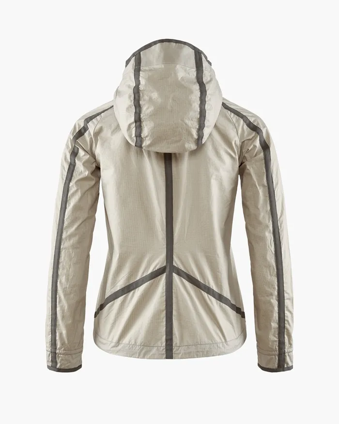 Ansur Hooded Katla Cotton Jacket Dove Raven Women Klttermusen Wind Resistant Jackets