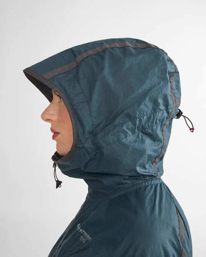 Ansur Hooded Katla Cotton Jacket Dove Raven Women Klttermusen Wind Resistant Jackets