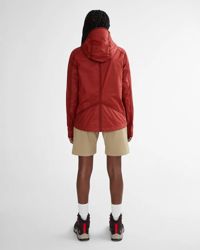 Ansur Hooded Katla Cotton Jacket Rose Red Women Klttermusen Wind Resistant Jackets