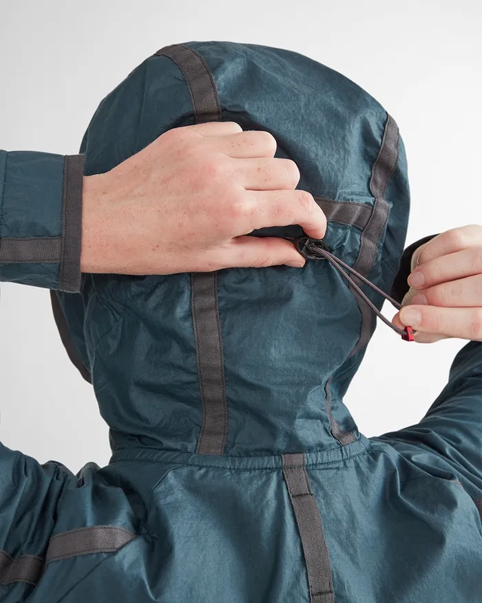 Ansur Hooded Katla Cotton Jacket Swamp Greensilver Green Women Klttermusen Wind Resistant Jackets