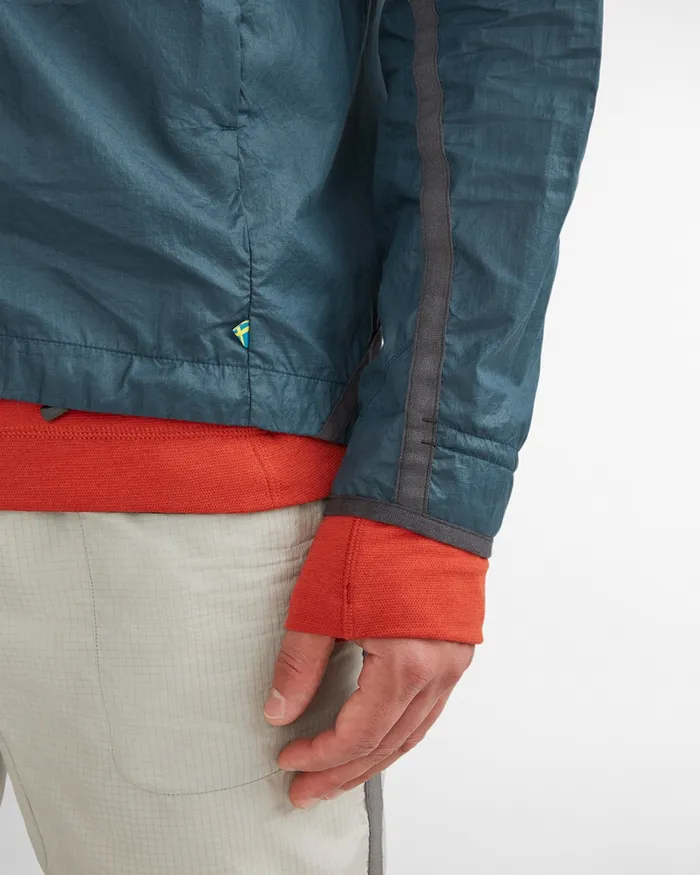 Ansur Hooded Katla Cotton Wind Jacket Raven Black Men Klttermusen Wind Resistant Jackets
