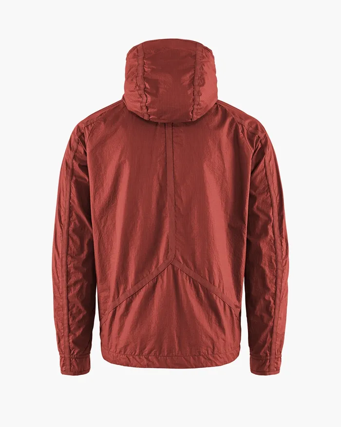 Ansur Hooded Katla Cotton Wind Jacket Rose Red Men Klttermusen Wind Resistant Jackets