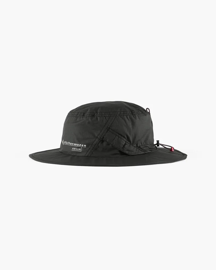 Ansur Katla Cotton Hat Raven Black MenWomen Klttermusen Hats and Caps