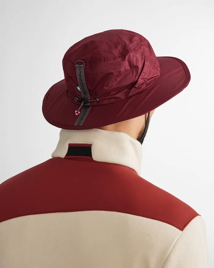 Ansur Katla Cotton Hat Rose Red MenWomen Klttermusen Hats and Caps