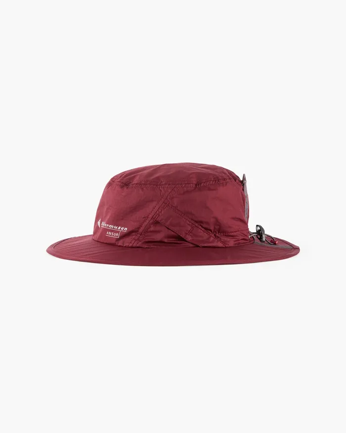 Ansur Katla Cotton Hat Tawny Red MenWomen Klttermusen Hats and Caps