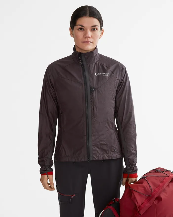 Ansur Windproof Jacket Raven Burnt Women Klttermusen Wind Resistant Jackets