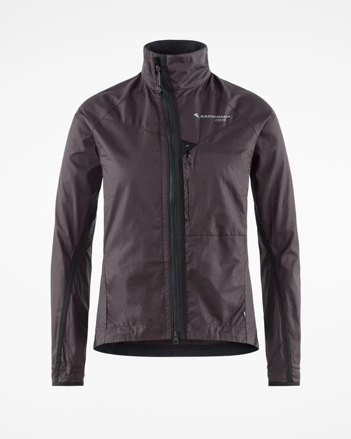 Ansur Windproof Jacket Raven Burnt Women Klttermusen Wind Resistant Jackets