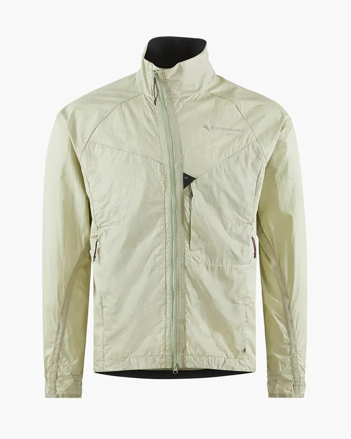 Ansur Windproof Jacket Swamp Greensilver Green Men Klttermusen Wind Resistant Jackets