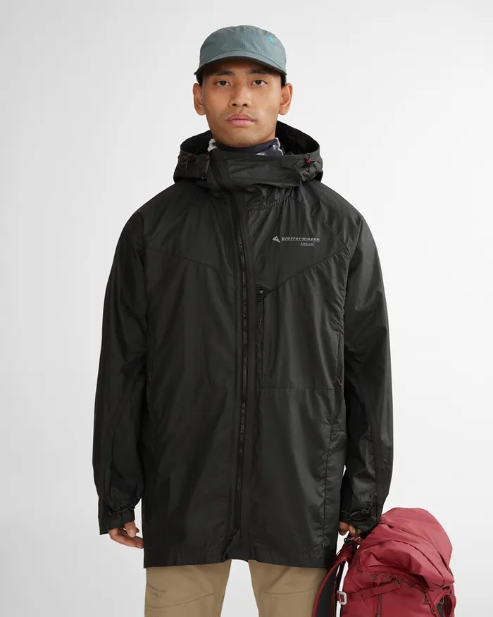 Ansur Windproof Parka Raven Black Men Klttermusen Wind Resistant Jackets