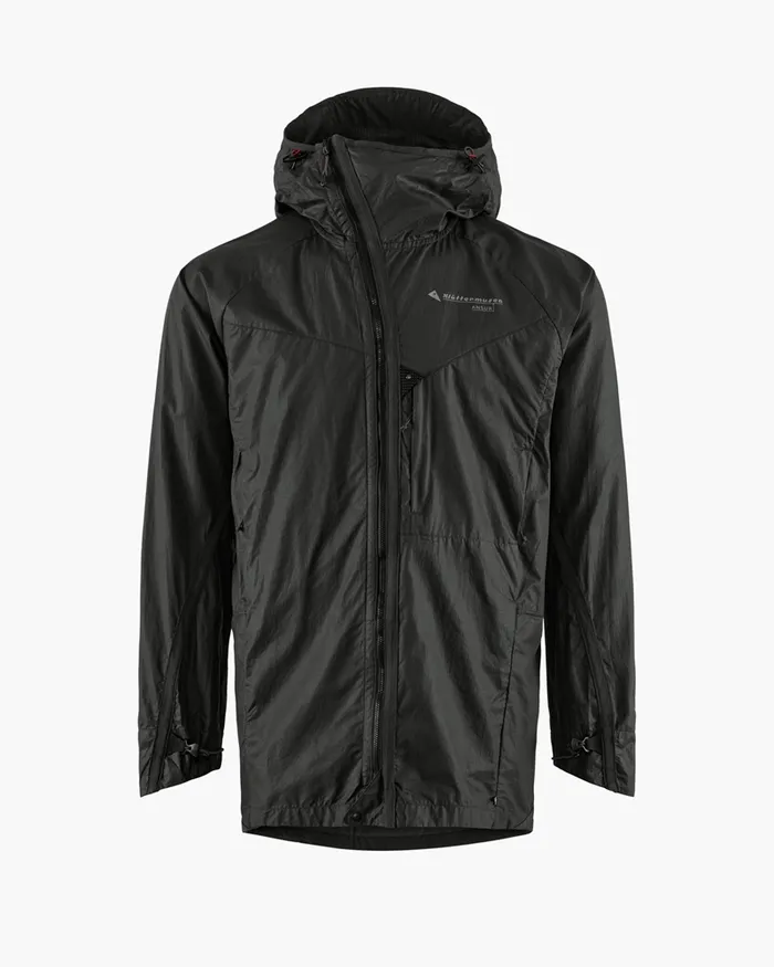 Ansur Windproof Parka Raven Black Men Klttermusen Wind Resistant Jackets