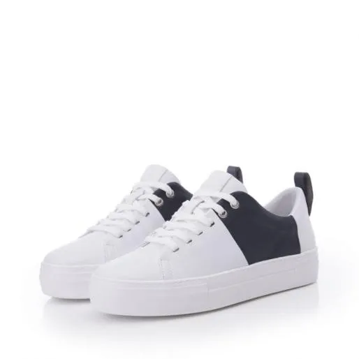 Arani White Blue Porvair Women Moda In Pelle Casual Trainers Arani White Blue Porvair Women Moda In Pelle Casual Trainers