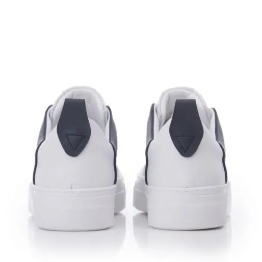 Arani White Blue Porvair Women Moda In Pelle Casual Trainers Arani White Blue Porvair Women Moda In Pelle Casual Trainers