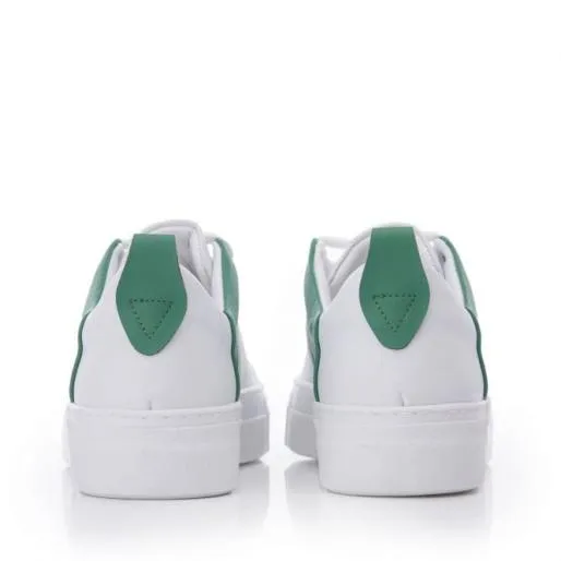 Arani WhiteGreen Porvair Women Moda In Pelle Casual Trainers Arani WhiteGreen Porvair Women Moda In Pelle Casual Trainers