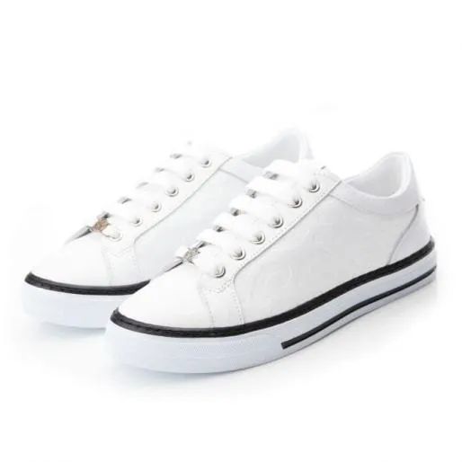 Arelie White Leather Women Moda In Pelle White Trainers Arelie White Leather Women Moda In Pelle White Trainers