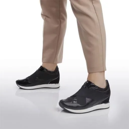 Ariya Black Leather Women Moda In Pelle Black Trainers Ariya Black Leather Women Moda In Pelle Black Trainers