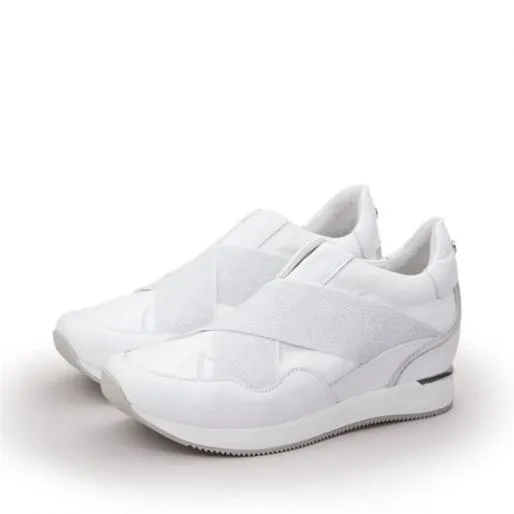 Ariya White Leather Women Moda In Pelle White Trainers Ariya White Leather Women Moda In Pelle White Trainers