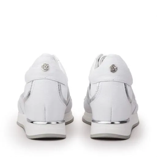 Ariya White Leather Women Moda In Pelle White Trainers Ariya White Leather Women Moda In Pelle White Trainers