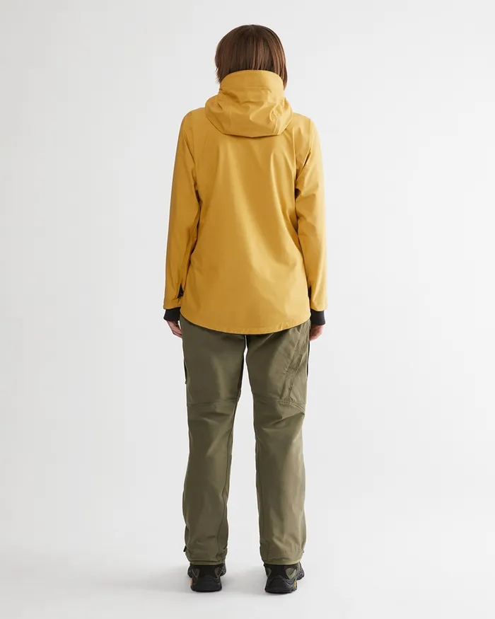 Asynja Lightweight Cutan Jacket Amber Gold Women Klttermusen Waterproof Jackets
