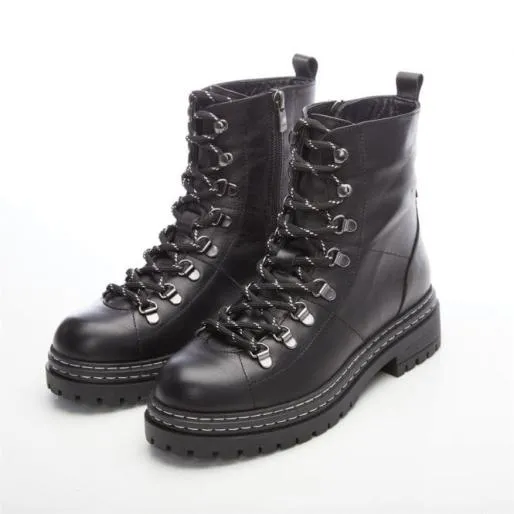 Athea Black Leather Women Moda In Pelle Ankle Boots Athea Black Leather Women Moda In Pelle Ankle Boots