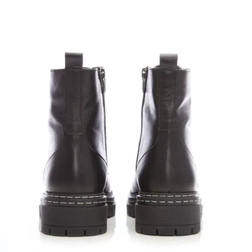 Athea Black Leather Women Moda In Pelle Ankle Boots Athea Black Leather Women Moda In Pelle Ankle Boots