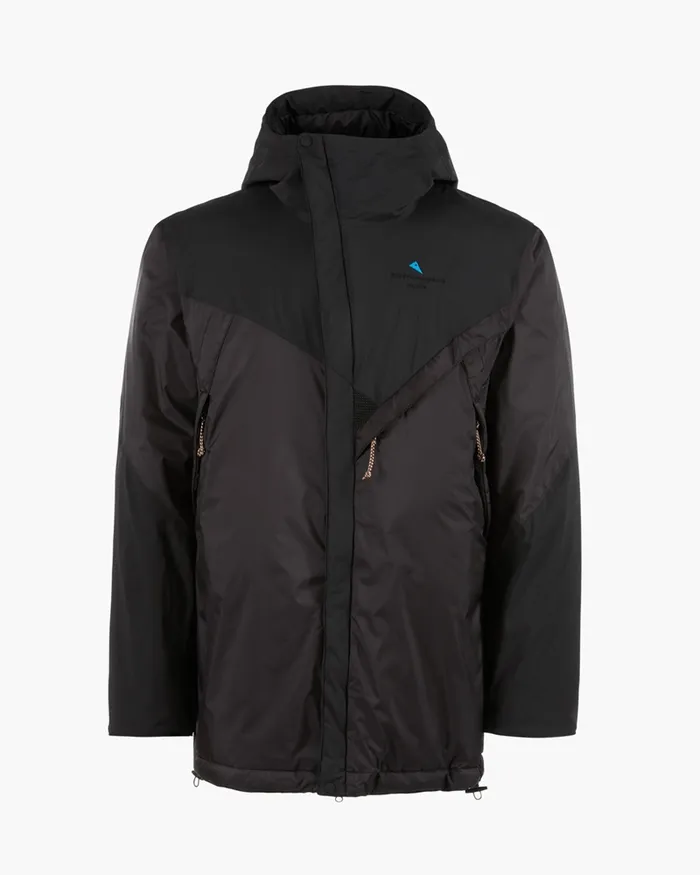 Aud Waterproof Zip Hood Jacket Pitch Black Men Klttermusen Down and Insulated Jackets