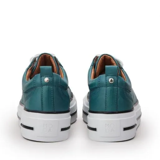 Avena Teal Leather Women Moda In Pelle Casual Shoes And Trainers Avena Teal Leather Women Moda In Pelle Casual Shoes And Trainers