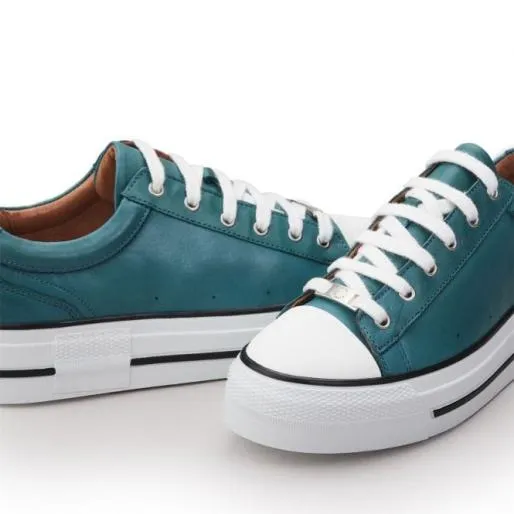 Avena Teal Leather Women Moda In Pelle Casual Shoes And Trainers Avena Teal Leather Women Moda In Pelle Casual Shoes And Trainers
