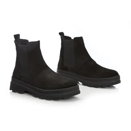 B Arctic Black Suede Women Moda In Pelle Ankle Boots B Arctic Black Suede Women Moda In Pelle Ankle Boots