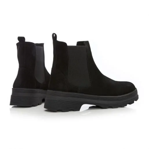 B Arctic Black Suede Women Moda In Pelle Ankle Boots B Arctic Black Suede Women Moda In Pelle Ankle Boots