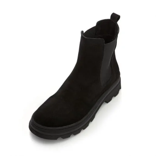B Arctic Black Suede Women Moda In Pelle Ankle Boots B Arctic Black Suede Women Moda In Pelle Ankle Boots