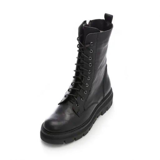 BBikie Black Leather Women Moda In Pelle Chunky Boots BBikie Black Leather Women Moda In Pelle Chunky Boots