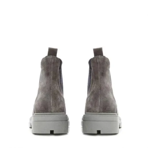 B Binkie Grey Suede Women Moda In Pelle Ankle Boots B Binkie Grey Suede Women Moda In Pelle Ankle Boots
