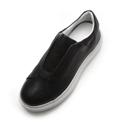BFrankel Black Leather Women Moda In Pelle Platform Trainers BFrankel Black Leather Women Moda In Pelle Platform Trainers