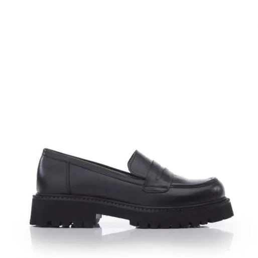 BJackson Black Leather Women Moda In Pelle Brogues And Loafers