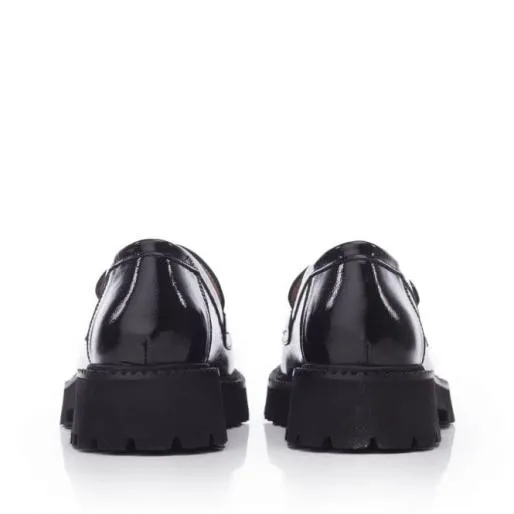 BJackson Black Patent Leather Women Moda In Pelle Brogues And Loafers BJackson Black Patent Leather Women Moda In Pelle Brogues And Loafers