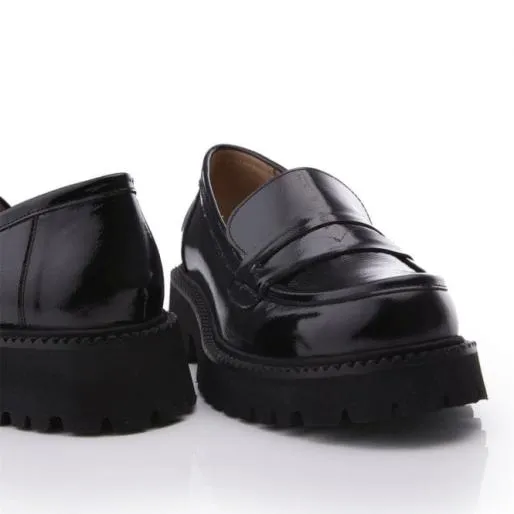 BJackson Black Patent Leather Women Moda In Pelle Brogues And Loafers BJackson Black Patent Leather Women Moda In Pelle Brogues And Loafers