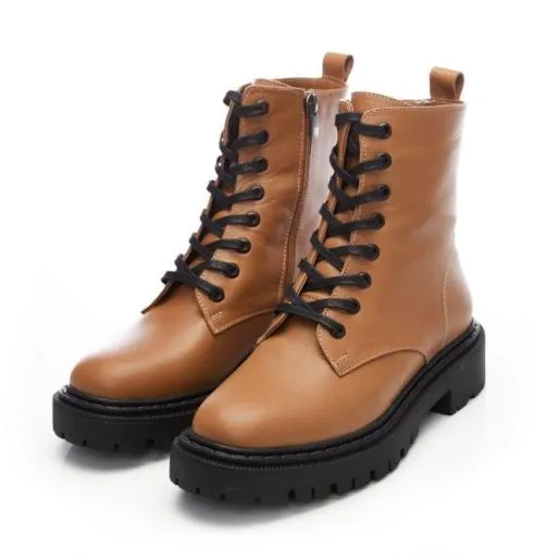 BLucky Tan Leather Women Moda In Pelle Ankle Boots BLucky Tan Leather Women Moda In Pelle Ankle Boots