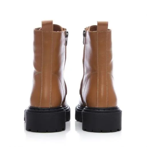 BLucky Tan Leather Women Moda In Pelle Ankle Boots BLucky Tan Leather Women Moda In Pelle Ankle Boots