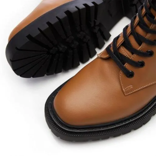 BLucky Tan Leather Women Moda In Pelle Ankle Boots BLucky Tan Leather Women Moda In Pelle Ankle Boots