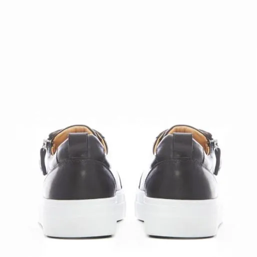 BMista Black Leather Women Moda In Pelle Casual Shoes And Trainers