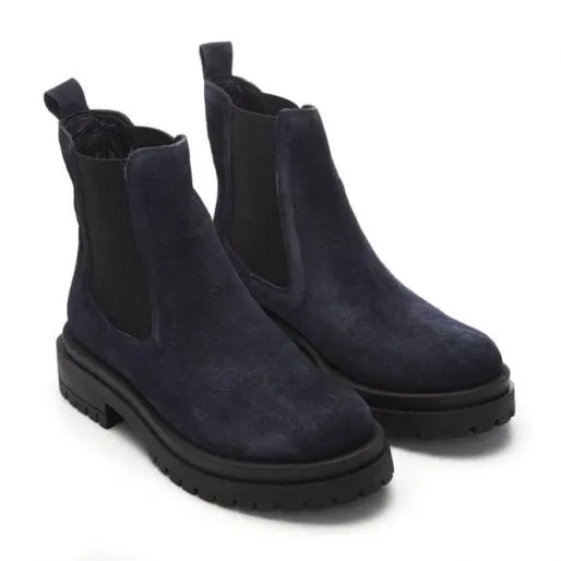 BWaya Navy Suede Women Moda In Pelle Ankle Boots BWaya Navy Suede Women Moda In Pelle Ankle Boots
