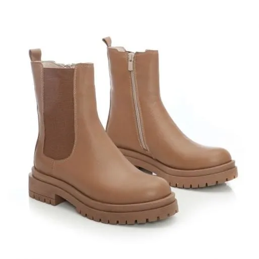 B Wolfie Tan Leather Women Moda In Pelle Chelsea Boots B Wolfie Tan Leather Women Moda In Pelle Chelsea Boots