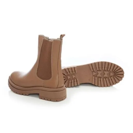 B Wolfie Tan Leather Women Moda In Pelle Chelsea Boots B Wolfie Tan Leather Women Moda In Pelle Chelsea Boots