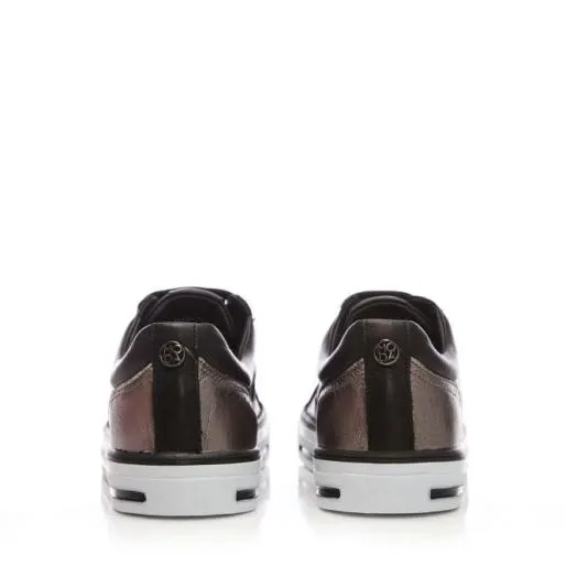 Babette Black Leather Women Moda In Pelle Casual Trainers Babette Black Leather Women Moda In Pelle Casual Trainers