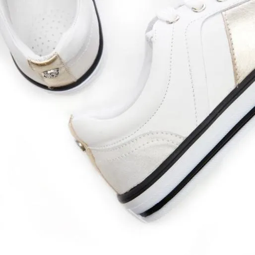 Babette White Leather Women Moda In Pelle Casual Trainers Babette White Leather Women Moda In Pelle Casual Trainers