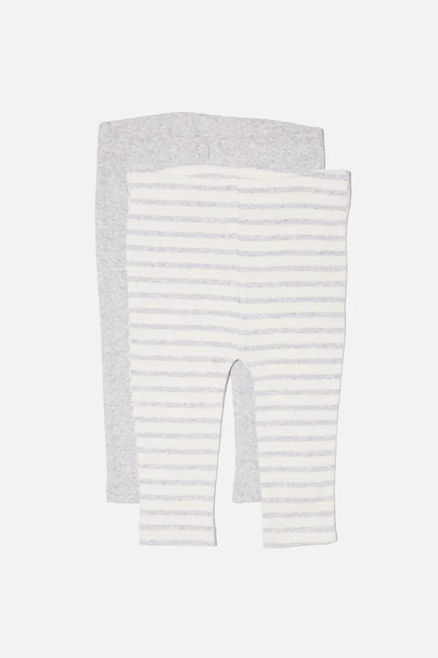Baby Bottoms Cotton On 2 Pack Essentials Skinny Legging Cloud Marle