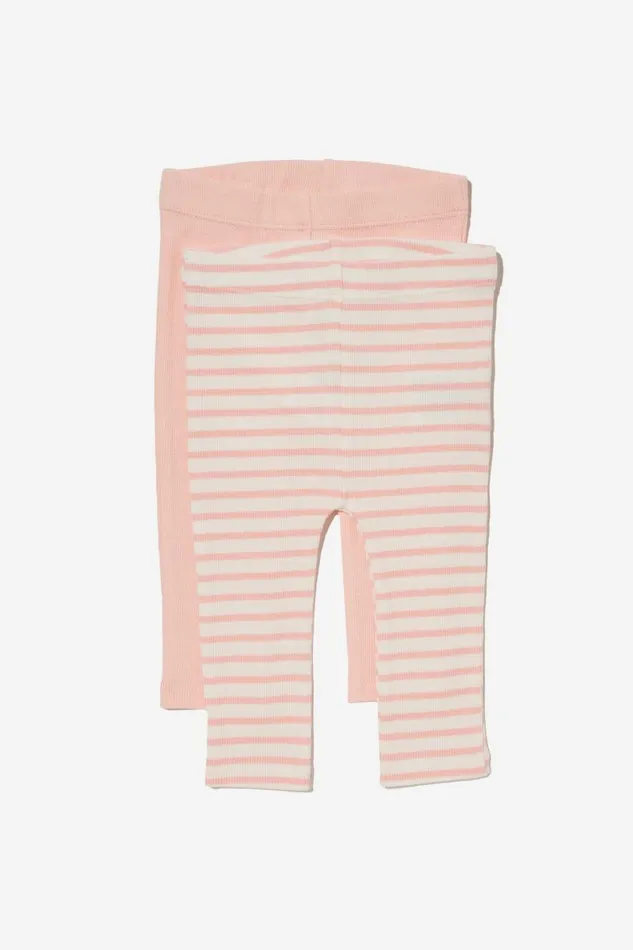 Baby Bottoms Cotton On 2 Pack Essentials Skinny Legging Pinky