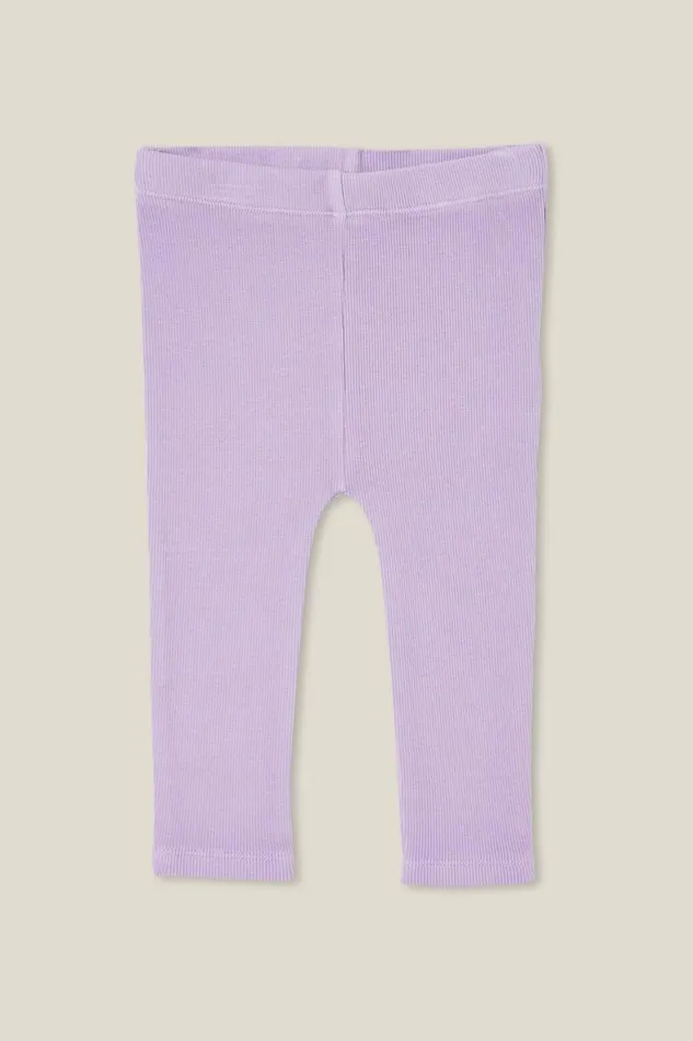 Baby Bottoms Cotton On The Row Rib Skinny Legging Lilac Drop Wash
