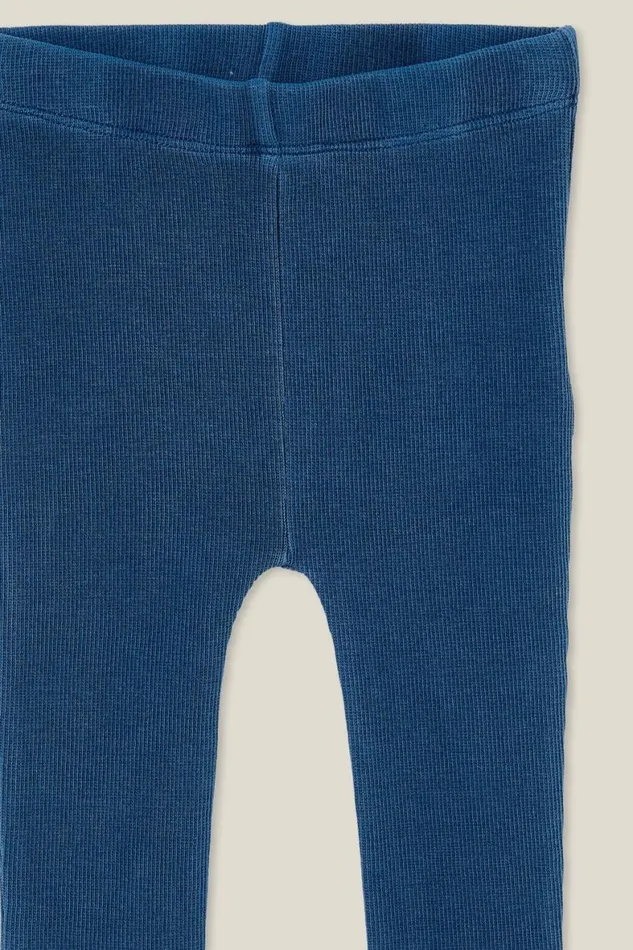 Baby Bottoms Cotton On The Row Rib Skinny Legging Petty Blue Wash