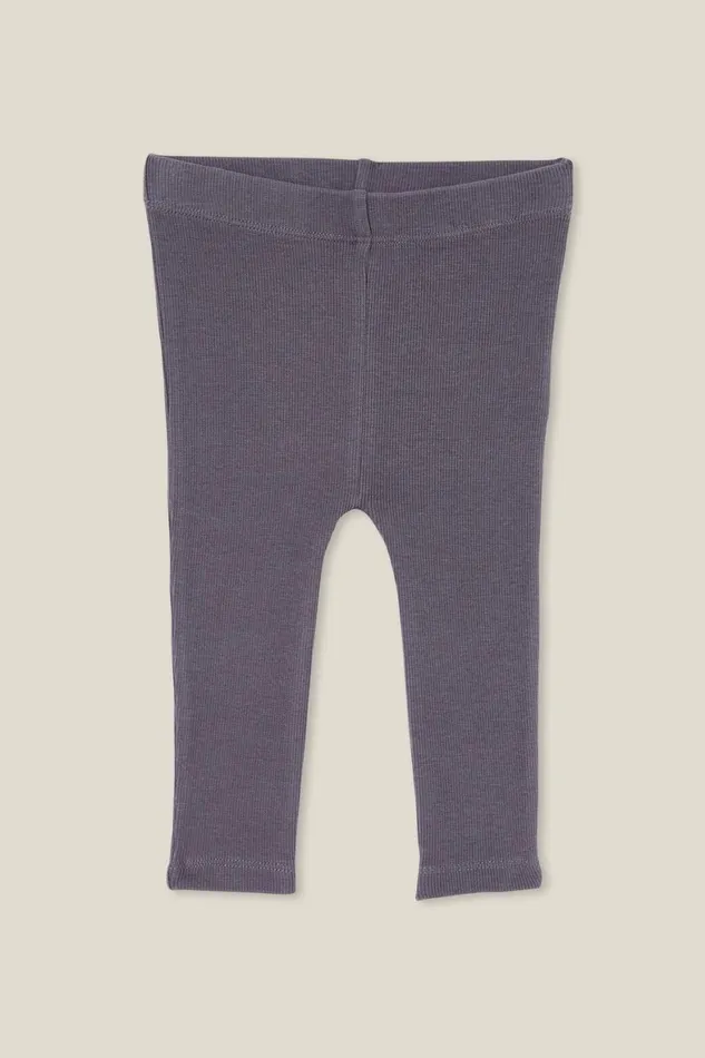 Baby Bottoms Cotton On The Row Rib Skinny Legging Rabbit Grey Wash
